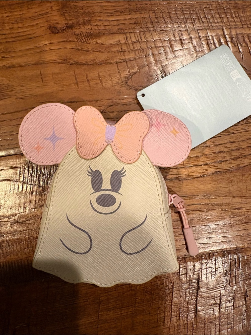 NWT Disney Parks Minnie Mouse Cutie Ghost Coin Purse Bag Charm Halloween